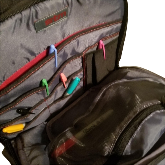 STM Black Padded Laptop Backpack NWOT - Picture 4 of 7